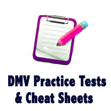 dmv knowledge test cheat sheet